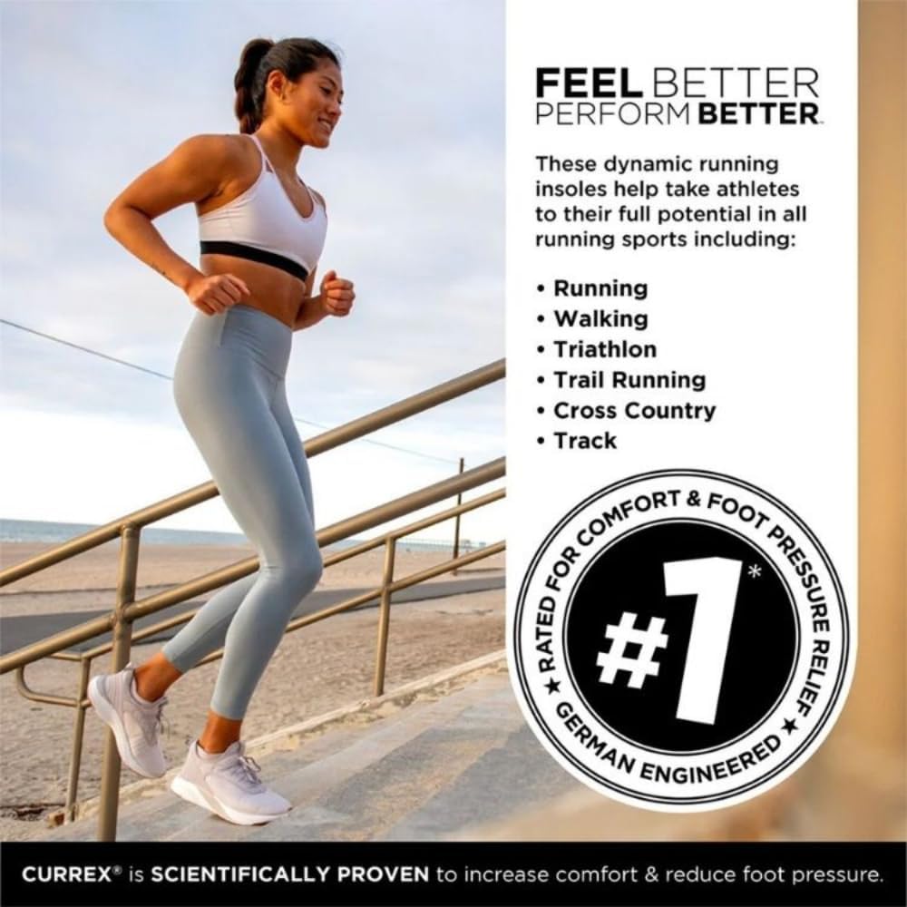 CURREX RunPro Insoles for Running Shoes, Boost Performance for Men & Women