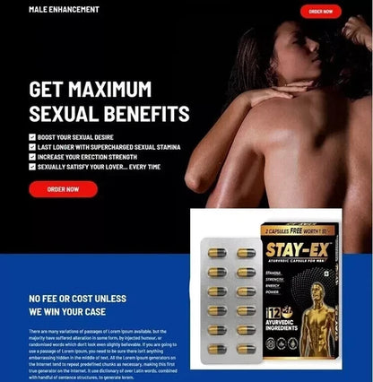 Male Enhancement SEX Boost Time Increase Pills for Men Hard Rock Stamina pack 3